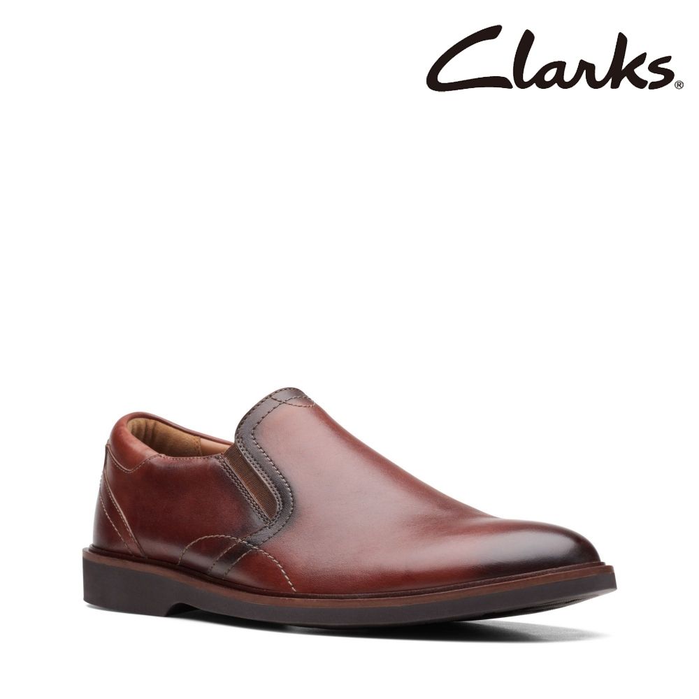 Clarks 男款Malwood Easy微尖頭設計套穿輕量樂福鞋 CLM68169C