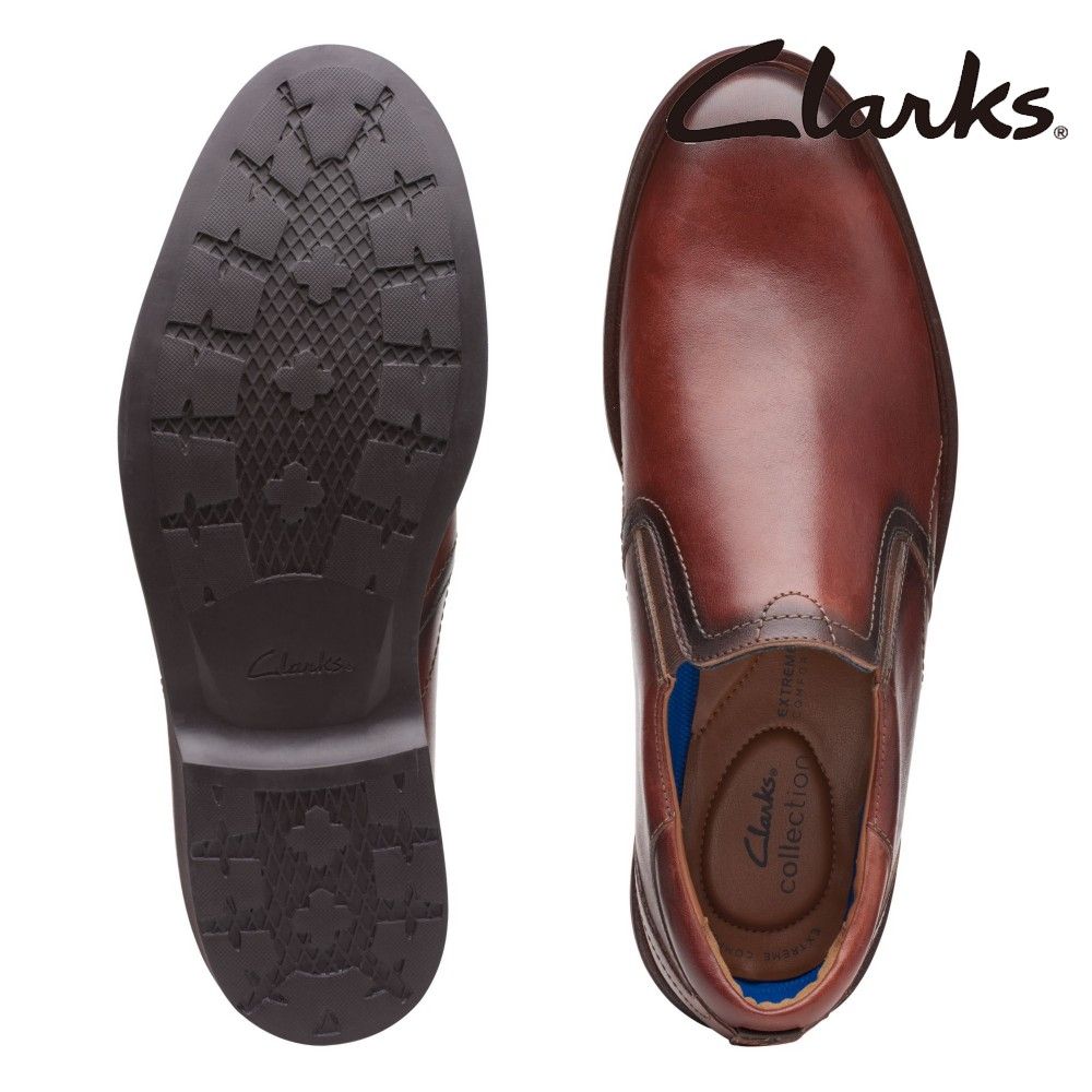 Clarks 男款Malwood Easy微尖頭設計套穿輕量樂福鞋 CLM68169C