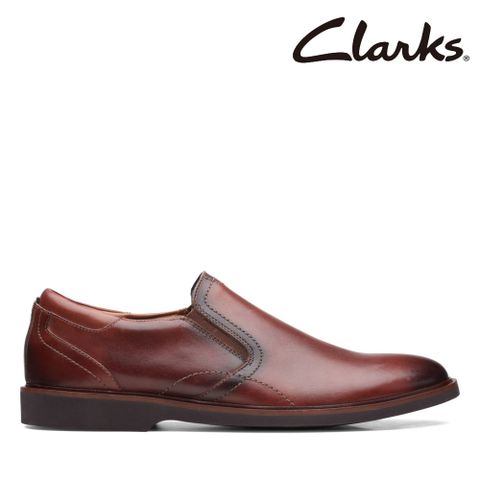 【Clarks】男款Malwood Easy 輕量微尖頭全皮面套入便鞋 CLM68169C