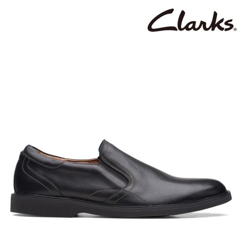 【Clarks】男款Malwood Easy 輕量微尖頭全皮面套入便鞋 CLM68234C