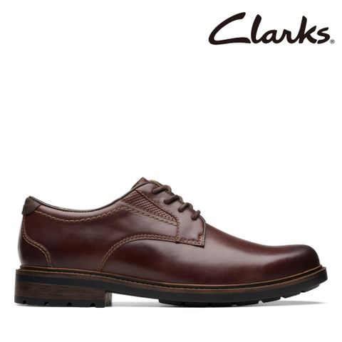 【Clarks】男鞋Un Shire Low寬楦透氣緩震舒適紳士鞋CLM74653D