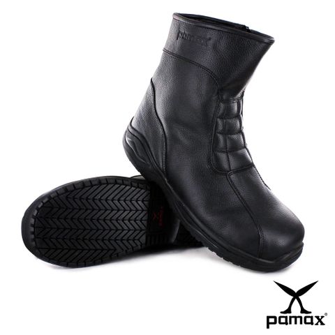 PAMAX帕瑪斯-PA01001FEH-中高筒防滑安全鞋/頂級超彈力氣墊/內側拉鏈/寬楦鋼頭/符合CNS/男尺寸