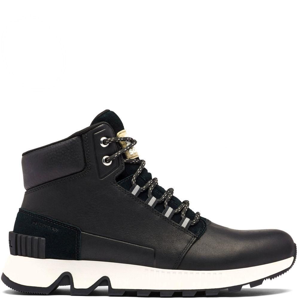 SOREL MAC HILL 皮質防水中筒雪地靴 男士黑色運動風雪靴 男鞋 MAC HILL BLACK BOOTIES EU 42 - UK 8 - US 9