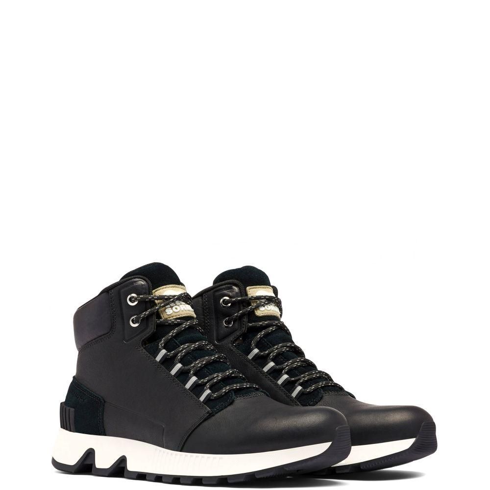SOREL MAC HILL 皮質防水中筒雪地靴 男士黑色運動風雪靴 男鞋 MAC HILL BLACK BOOTIES EU 42 - UK 8 - US 9