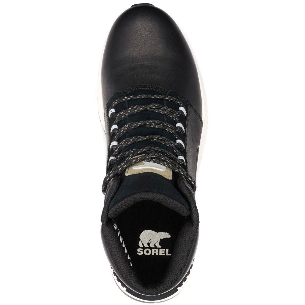 SOREL MAC HILL 皮質防水中筒雪地靴 男士黑色運動風雪靴 男鞋 MAC HILL BLACK BOOTIES EU 42 - UK 8 - US 9