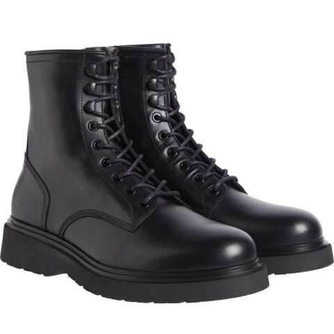 CALVIN KLEIN BLACK CASUAL CLOSED LACE UP BOOT 黑色男款鞋子