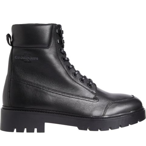 CALVIN KLEIN JEANS COMBAT LACEUP BOOTIES 黑色男款鞋子