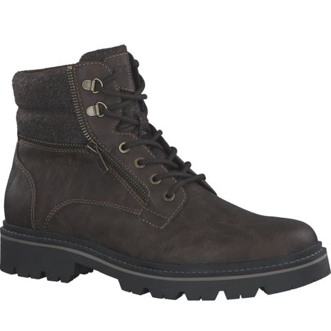 S.OLIVER DARK BROWN CASUAL CLOSED BOOTIES 棕色男款鞋子