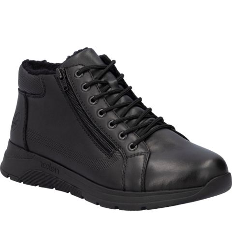 RIEKER BLACK CASUAL CLOSED MEN'S BOOTS 黑色男款鞋子