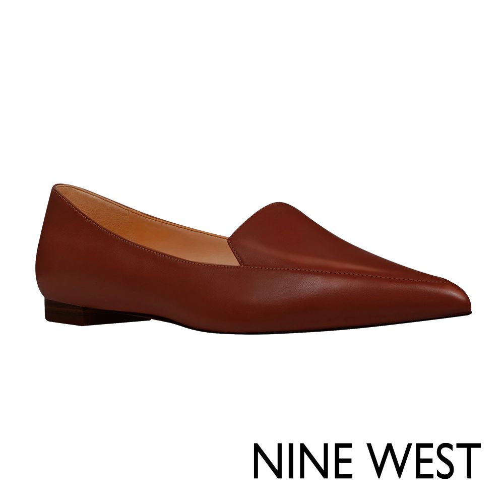 NINE WEST  ABAY3 尖頭樂福鞋-咖啡色