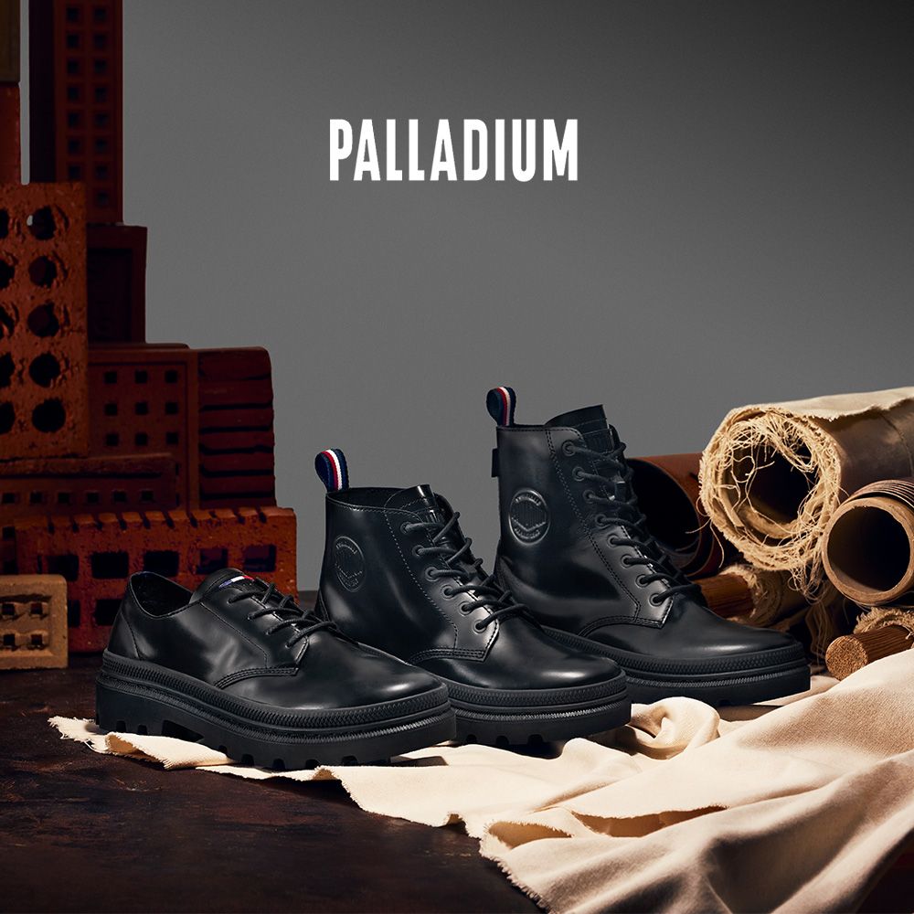 Palladium PALLATROOPER OX-1 經典牛皮法式軍靴-低筒-中性-黑