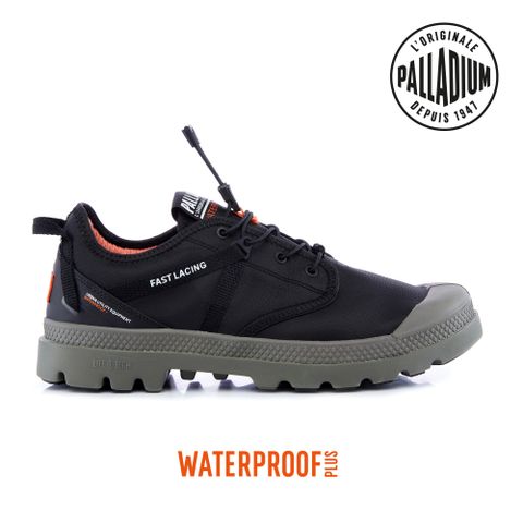 PALLADIUM OX TRAVEL LITE+ WP+快穿輕量低筒防水靴-中性-深苔黑綠