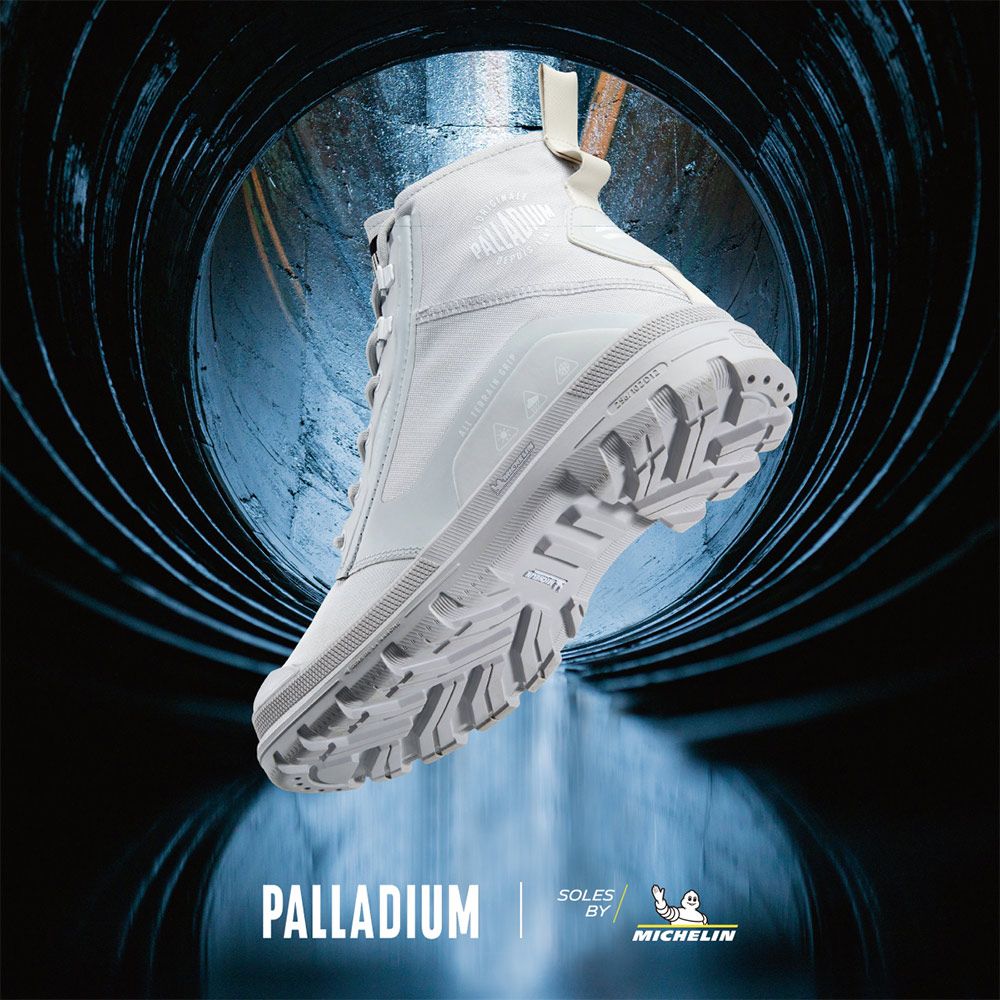 Palladium PAMPA X TECH WP+米其林科技聯名橘標防水靴-中性-冰湖灰