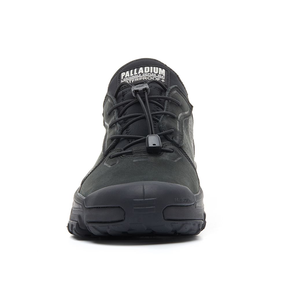 Palladium OFF-GRID LTH WP+快穿皮革輪胎橘標低筒防水靴-中性-黑