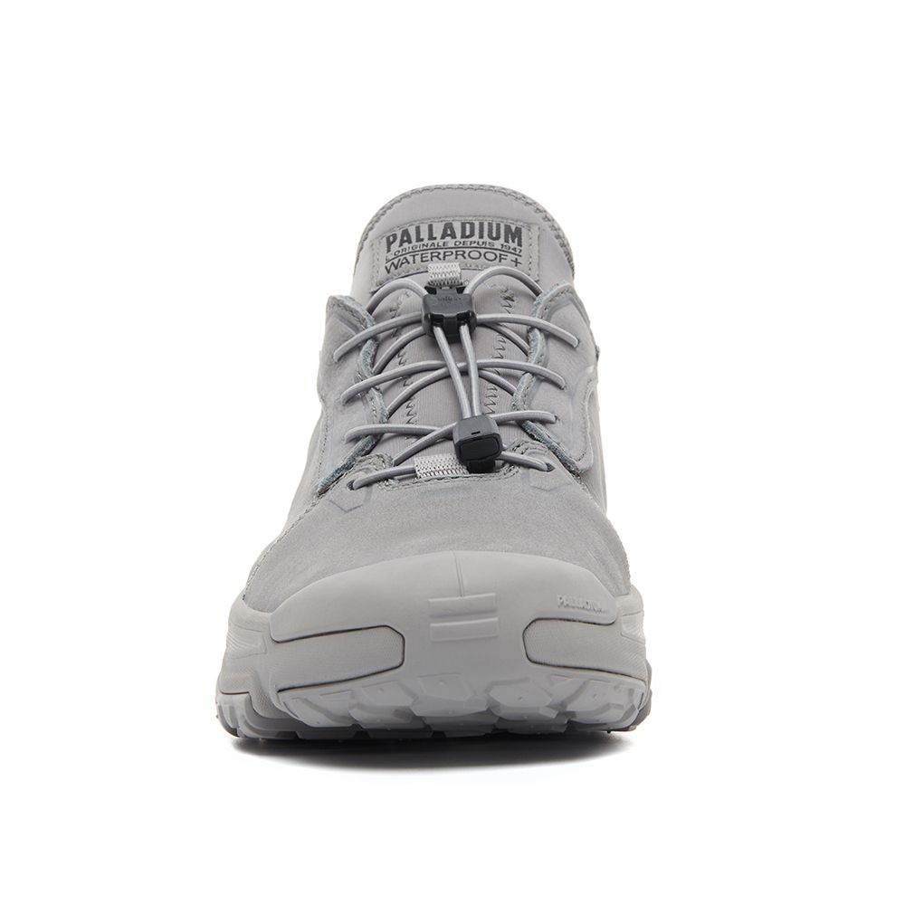 Palladium OFF-GRID LTH WP+快穿皮革輪胎橘標低筒防水靴-中性-灰