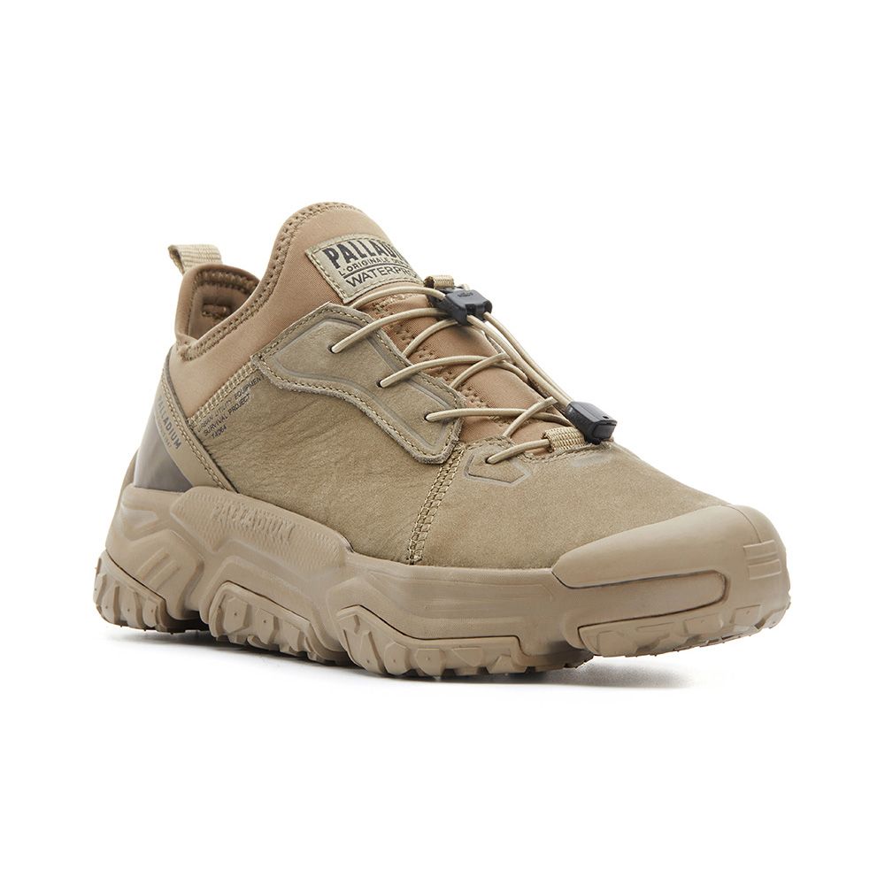 Palladium OFF-GRID LTH WP+快穿皮革輪胎橘標低筒防水靴-中性-深棕