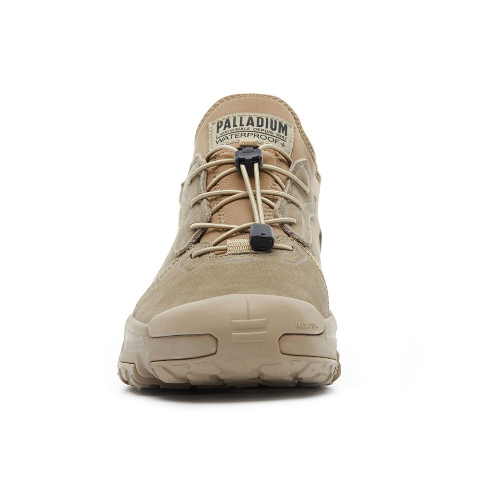 Palladium OFF-GRID LTH WP+快穿皮革輪胎橘標低筒防水靴-中性-深棕