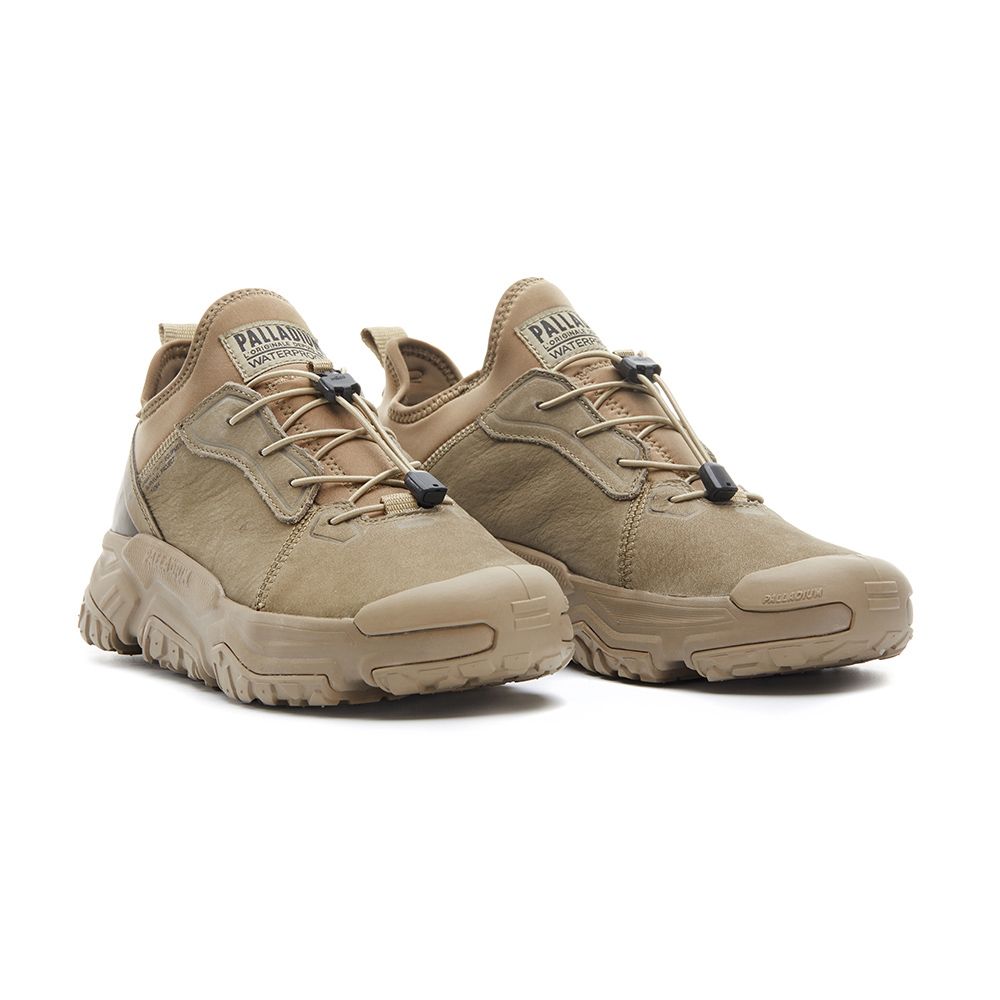 Palladium OFF-GRID LTH WP+快穿皮革輪胎橘標低筒防水靴-中性-深棕