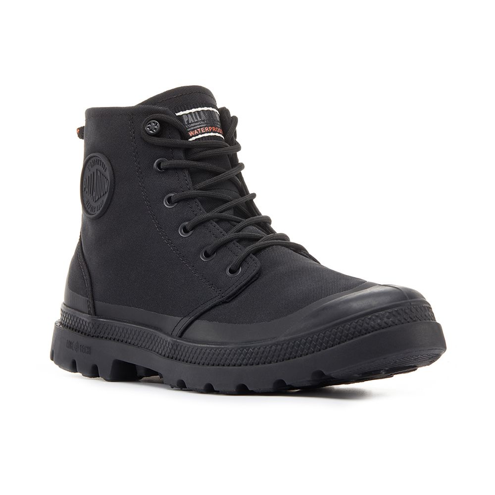 Palladium PAMPA RCYCL LITE+WP+ ZIP再生科技輕量拉鍊橘標防水靴-中性-黑