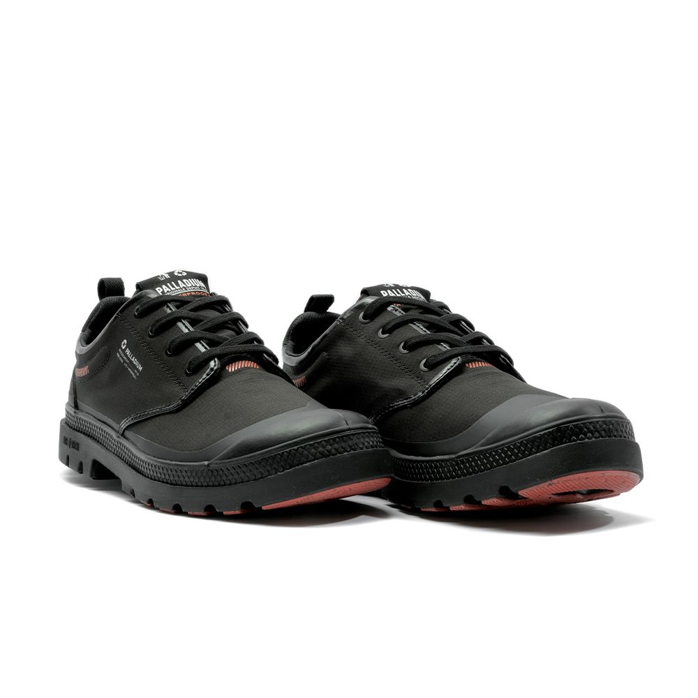 Palladium PAMPA LO RCYL L+ WP+再生科技輕量橘標低筒防水靴-中性-黑