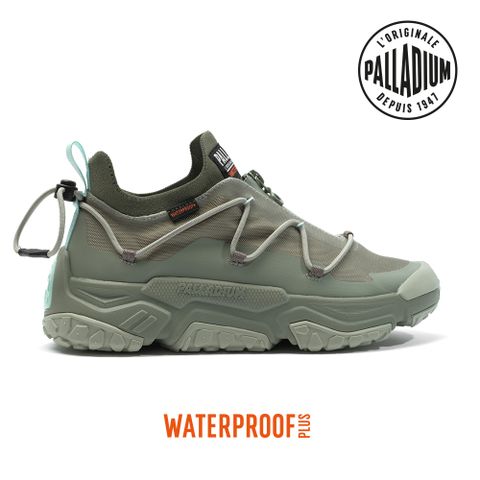 Palladium OFF-GRID LO ZIP WP+輪胎橘標拉鍊低筒防水靴/休閒鞋-男鞋/女鞋-灰綠