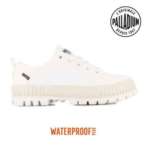 Palladium PALLASHOCK LO WP+厚底巧克力橘標防水靴/防水鞋/休閒鞋-男鞋/女鞋-奶油白