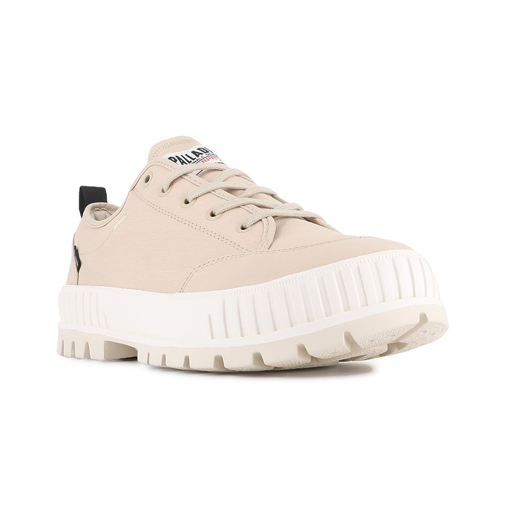 Palladium PALLASHOCK LO WP+厚底巧克力橘標防水靴/防水鞋/休閒鞋-男鞋/女鞋-奶茶