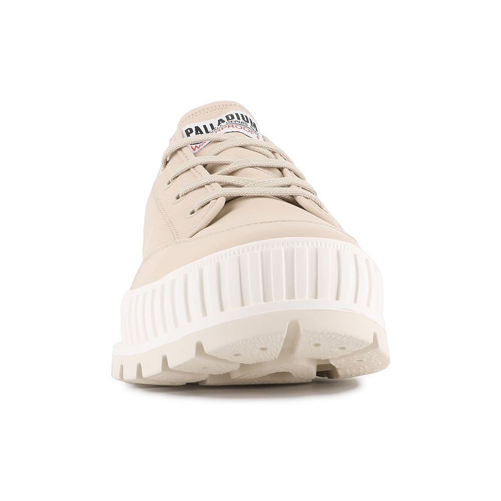 Palladium PALLASHOCK LO WP+厚底巧克力橘標防水靴/防水鞋/休閒鞋-男鞋/女鞋-奶茶