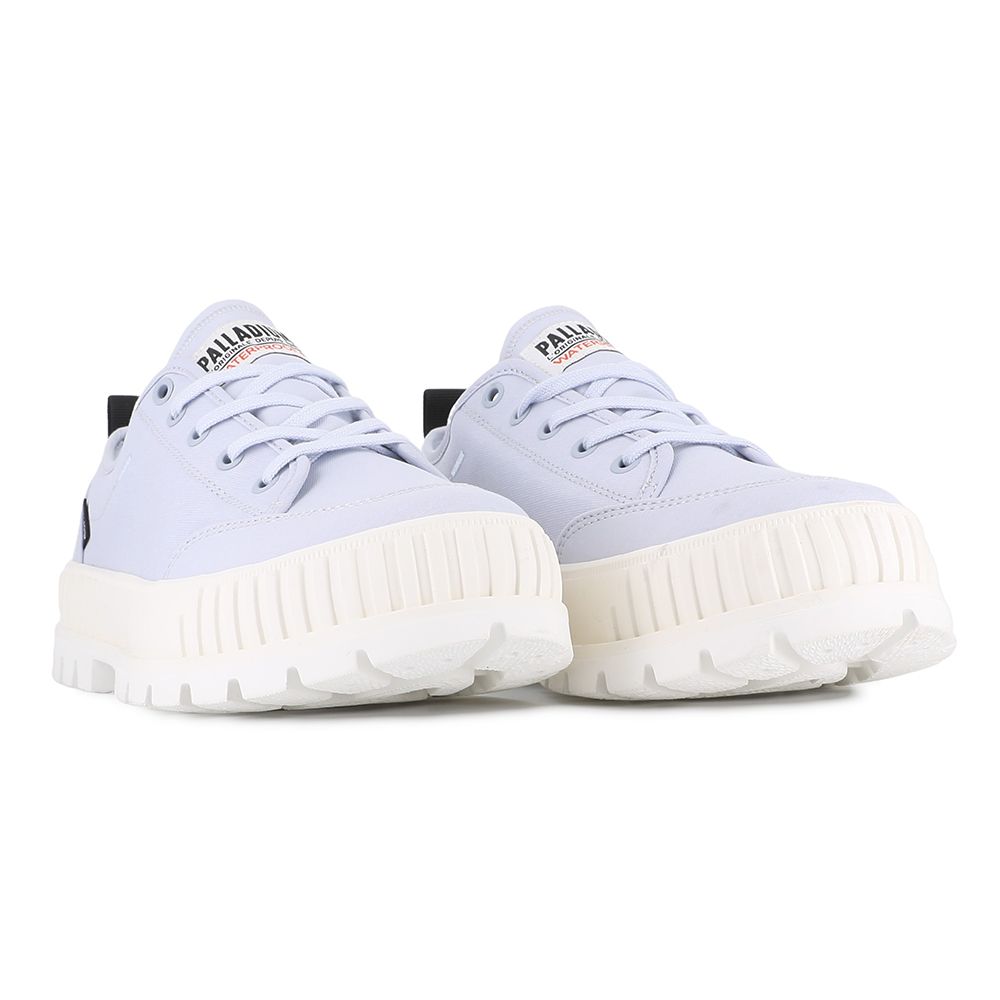 Palladium PALLASHOCK LO WP+厚底巧克力橘標防水靴/防水鞋/休閒鞋-男鞋/女鞋-薰衣草紫