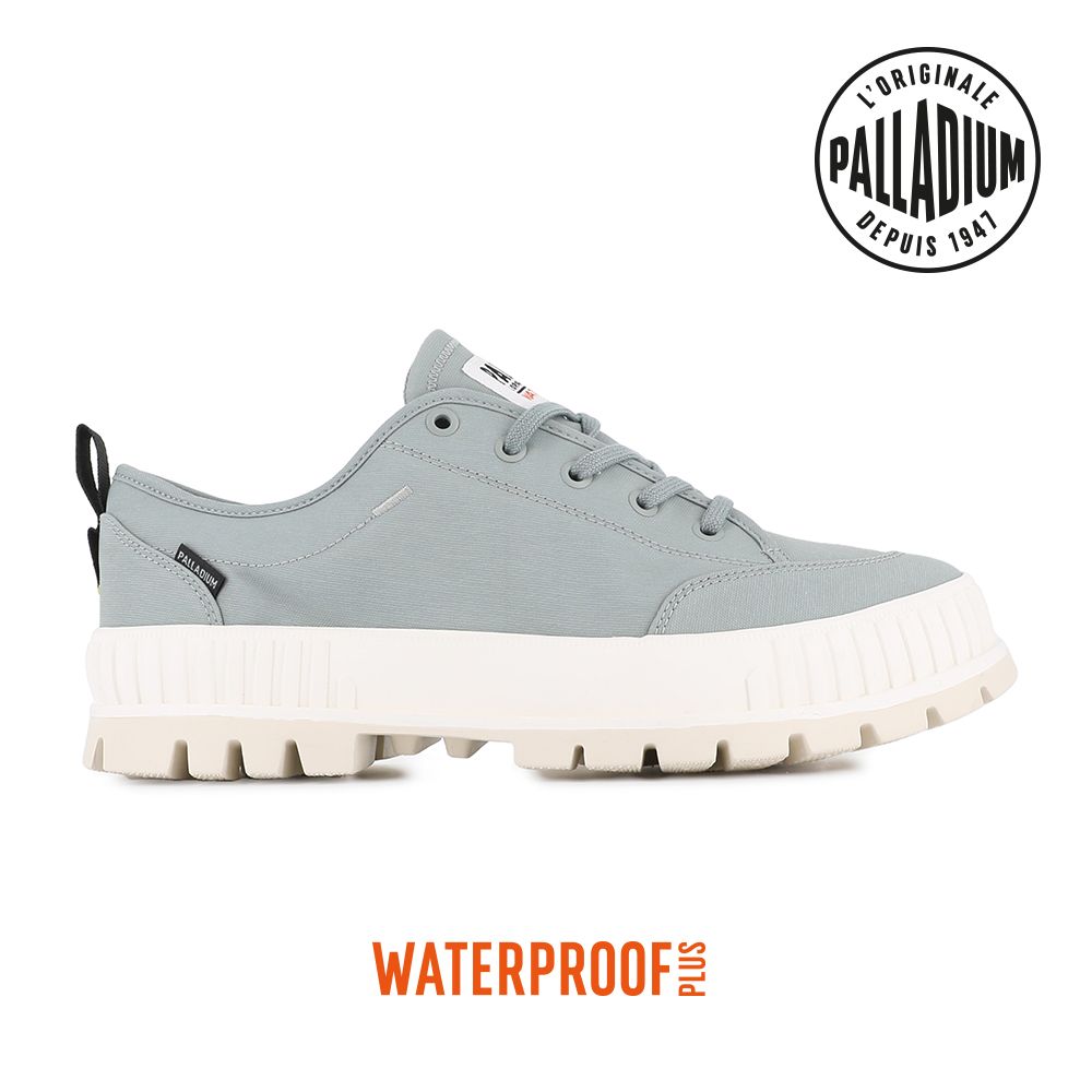Palladium PALLASHOCK LO WP+厚底巧克力橘標防水靴/防水鞋/休閒鞋-男鞋/女鞋-藍/灰