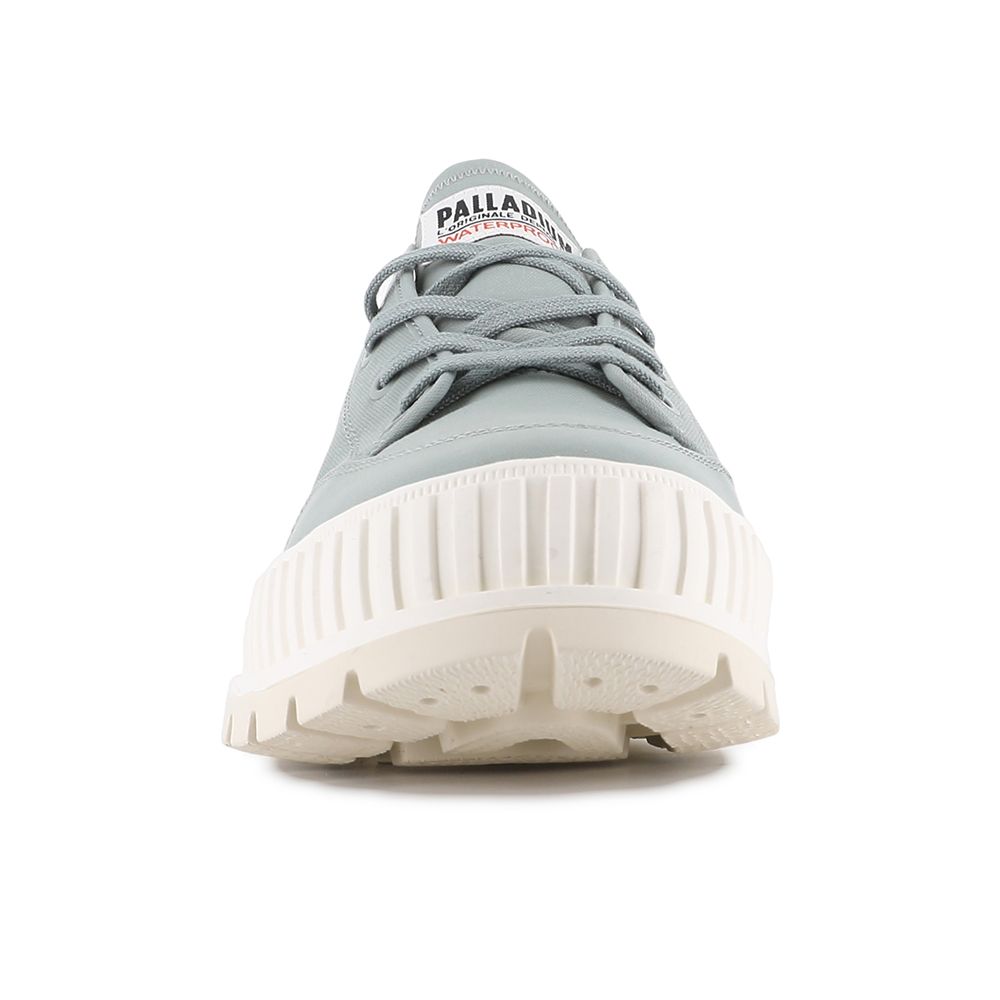 Palladium PALLASHOCK LO WP+厚底巧克力橘標防水靴/防水鞋/休閒鞋-男鞋/女鞋-藍/灰