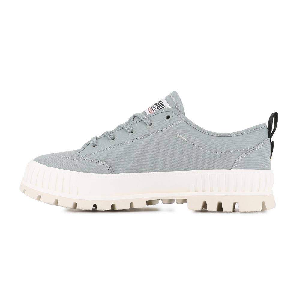 Palladium PALLASHOCK LO WP+厚底巧克力橘標防水靴/防水鞋/休閒鞋-男鞋/女鞋-藍/灰