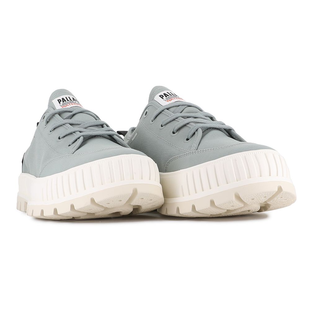 Palladium PALLASHOCK LO WP+厚底巧克力橘標防水靴/防水鞋/休閒鞋-男鞋/女鞋-藍/灰