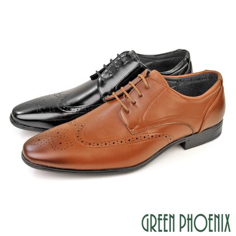 【GREEN PHOENIX】男 紳士鞋 商務鞋 新郎鞋 學生 皮鞋 雕花T59-10363