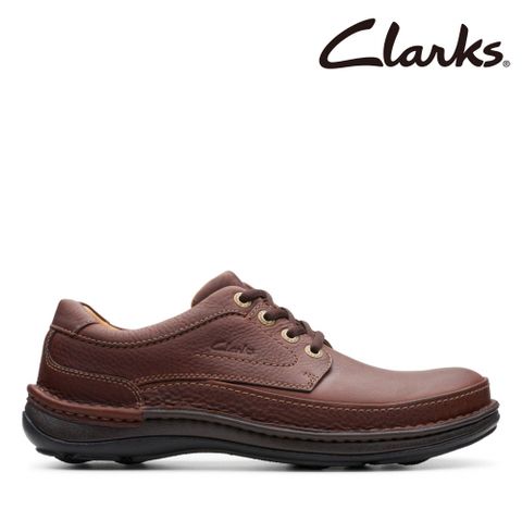 【Clarks】男款Nature Three縫線設計舒適好走厚底休閒鞋(紅褐色) CLM39005C
