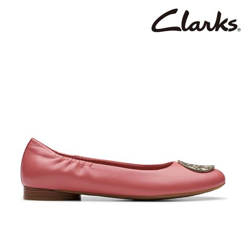 【Clarks】女鞋Loreleigh Ave金屬圓牌飾釦娃娃鞋CLF77374D