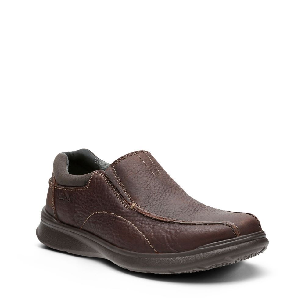 Clarks 男鞋Cotrell Step寬楦兩側鬆緊套入式輕量便鞋 CLM19614C