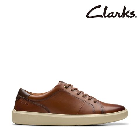 Clarks 男款Brodin Lace經典簡約輕量綁帶休閒鞋CLM79391C