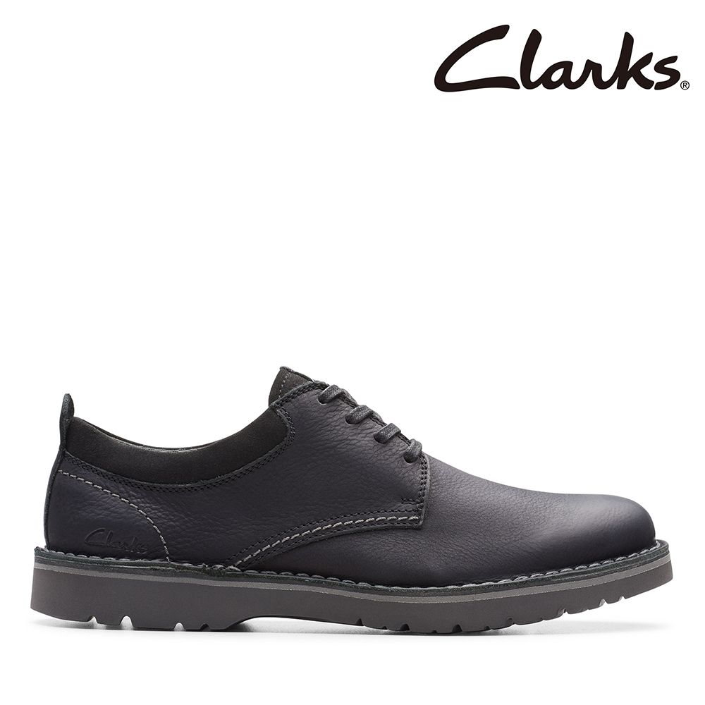 Clarks 男款Eastridge Low輕量綁帶德比休閒鞋CLM79417C