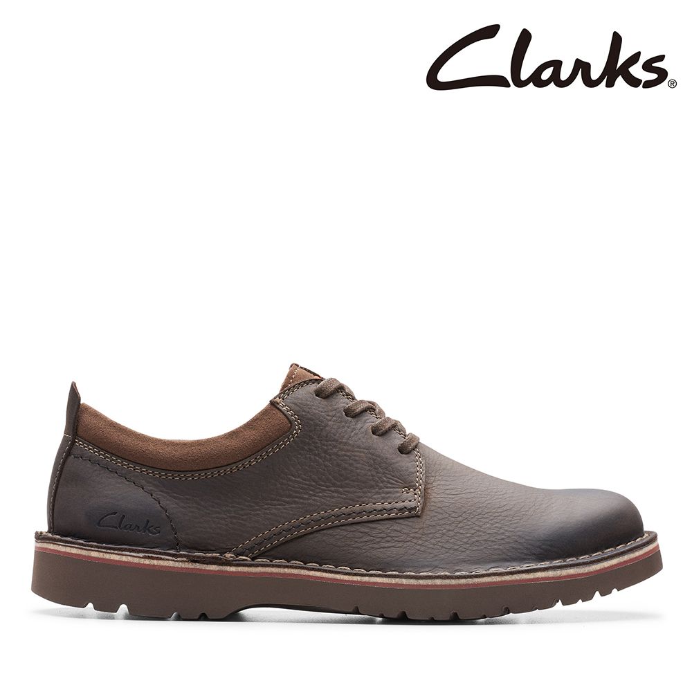 Clarks 男款Eastridge Low輕量綁帶德比休閒鞋CLM79419C