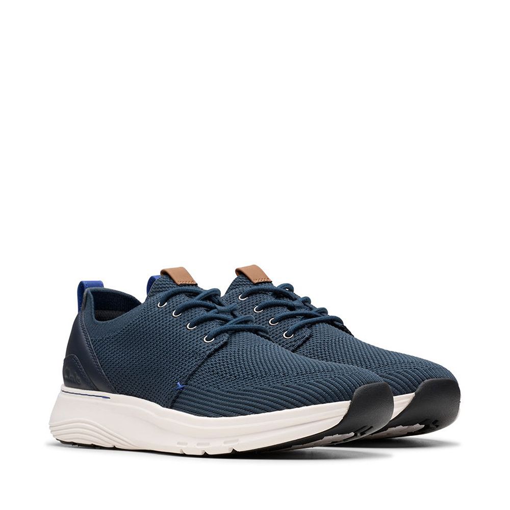Clarks 男鞋Motion Trek MX高彈力拼接皮革後跟休閒鞋CLM81984C