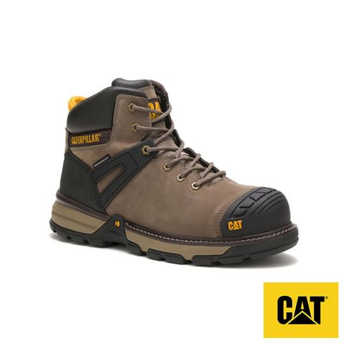 Caterpillar 卡特 CAT EXCAVATOR SUPERLITE WP NT CSA 全方位塑鋼鞋 男鞋卡其色