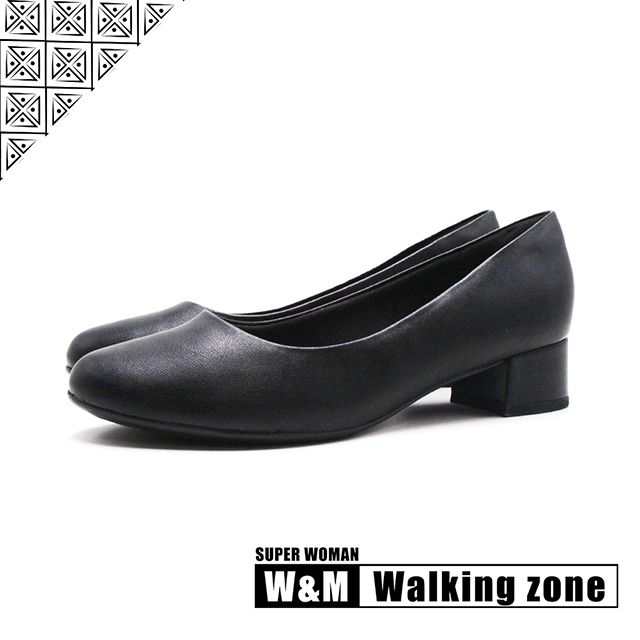 WALKING ZONE  SUPER WOMAN系列完美低跟鞋 女鞋-黑