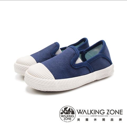 WALKING ZONE(童)素面餅乾鞋 帆布鞋 童鞋-藍色