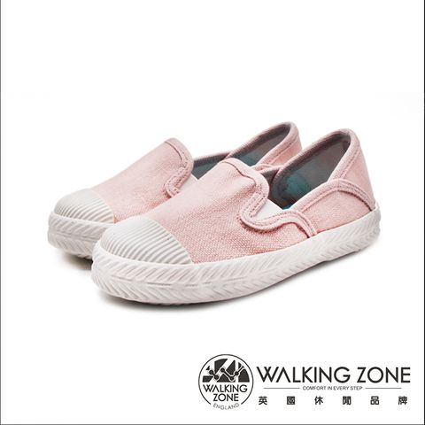 WALKING ZONE(童)素面餅乾鞋 帆布鞋 童鞋-粉色