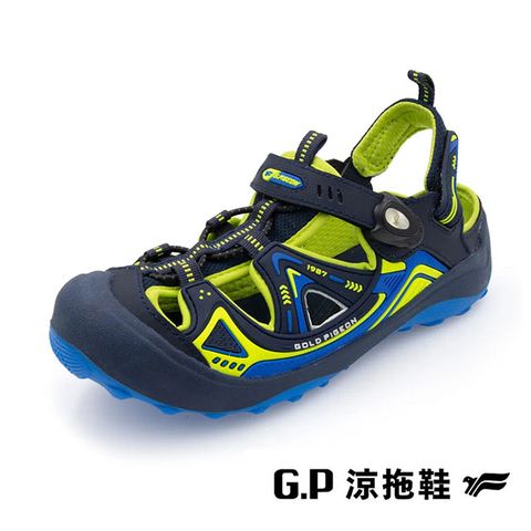 G.P(童)可拆式兩用護趾包頭涼鞋 童鞋-藍綠色