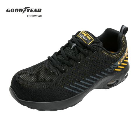 【GOODYEAR 固特異】黃蜂-認證塑鋼頭安全鞋 工作鞋/男 鋼頭 防穿刺(GAMX23920黑)