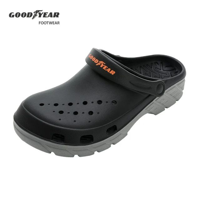 Goodyear 固特異 水陸雙色兩用洞洞鞋 男/晴雨兩用鞋 黑灰(GAMP23380)