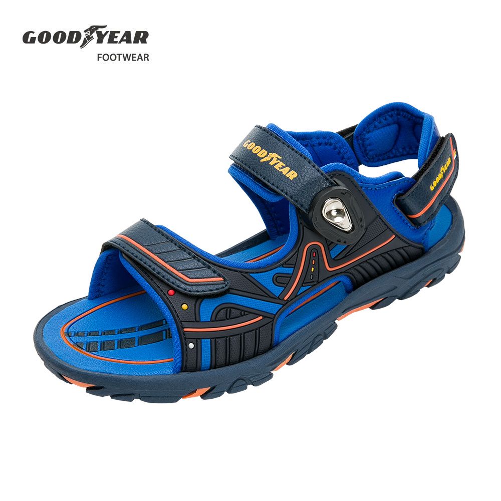 Goodyear 固特異 磁扣運動涼鞋/童 舒適 便利 快速穿脫 藍(酷夏玩趣GAKS38806)