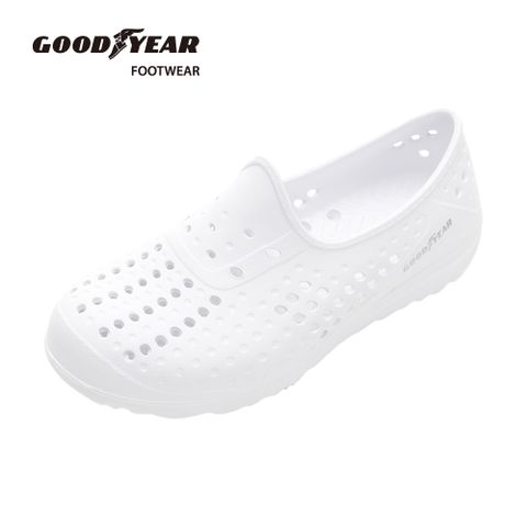 【GOODYEAR 固特異】多功能洞洞鞋 男女/晴雨兩用鞋 白(GAMP33329)